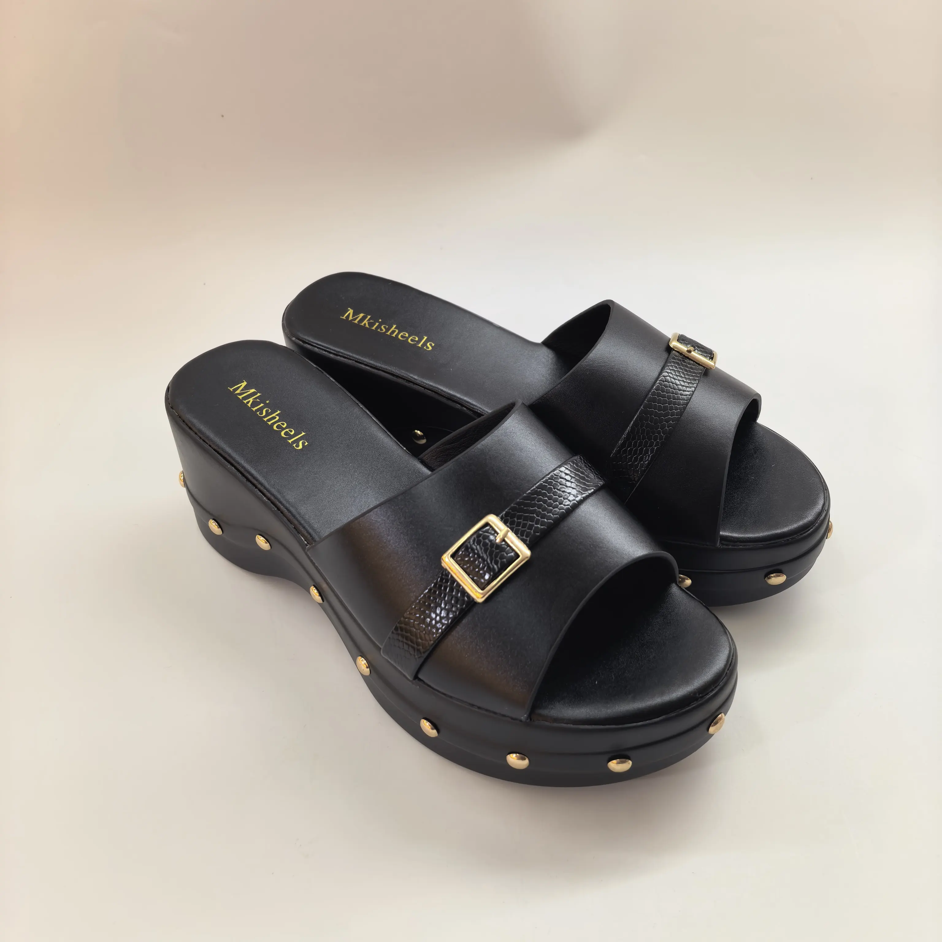 High Quality High Heels Summer New Fashion Slippers For Ladies Women Platform Sandals Party Slipper Comfortable Shoes F6-304-2
