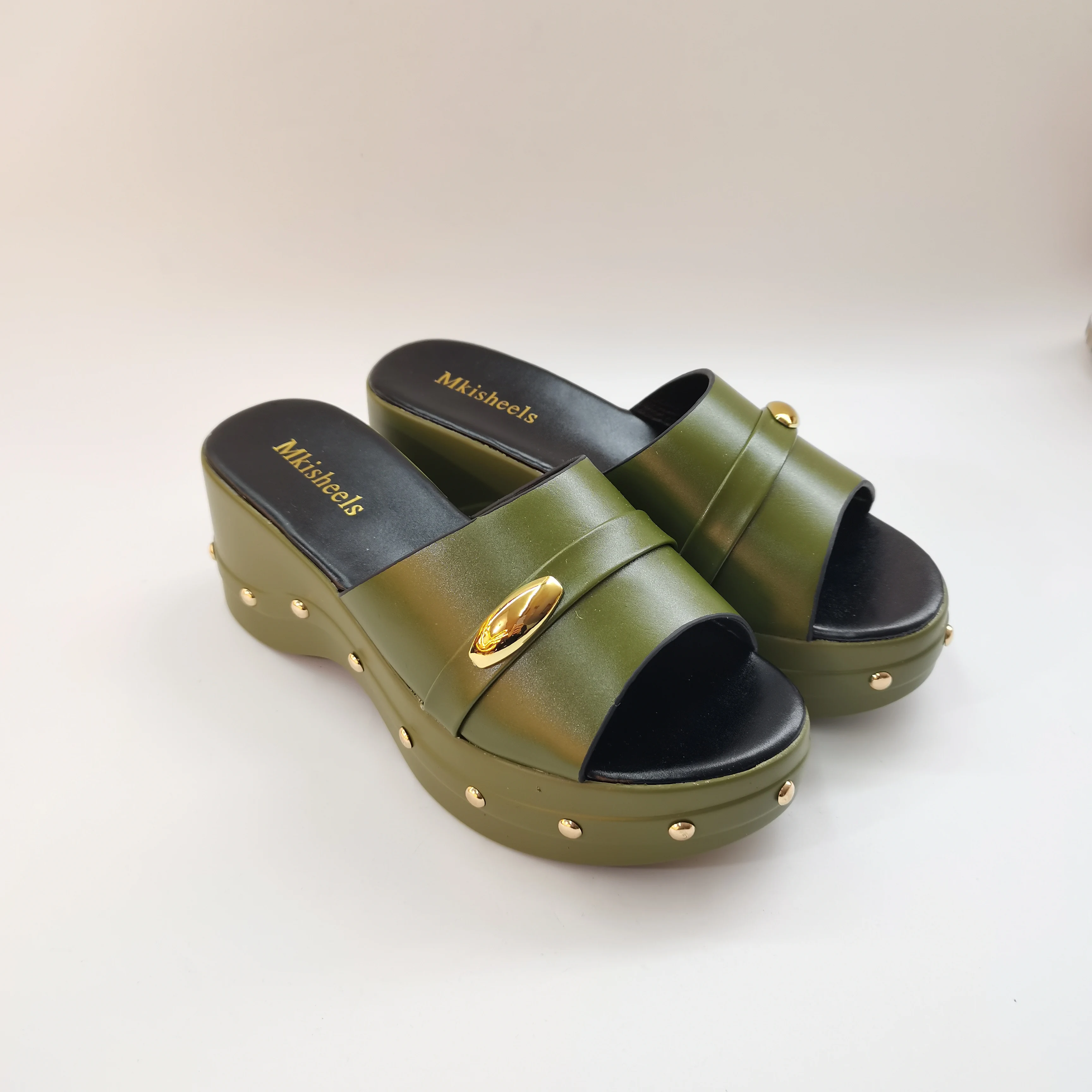 High Quality High Heels Summer New Fashion Slippers For Ladies Women Platform Sandals Party Slipper Comfortable Shoes F6-304-2