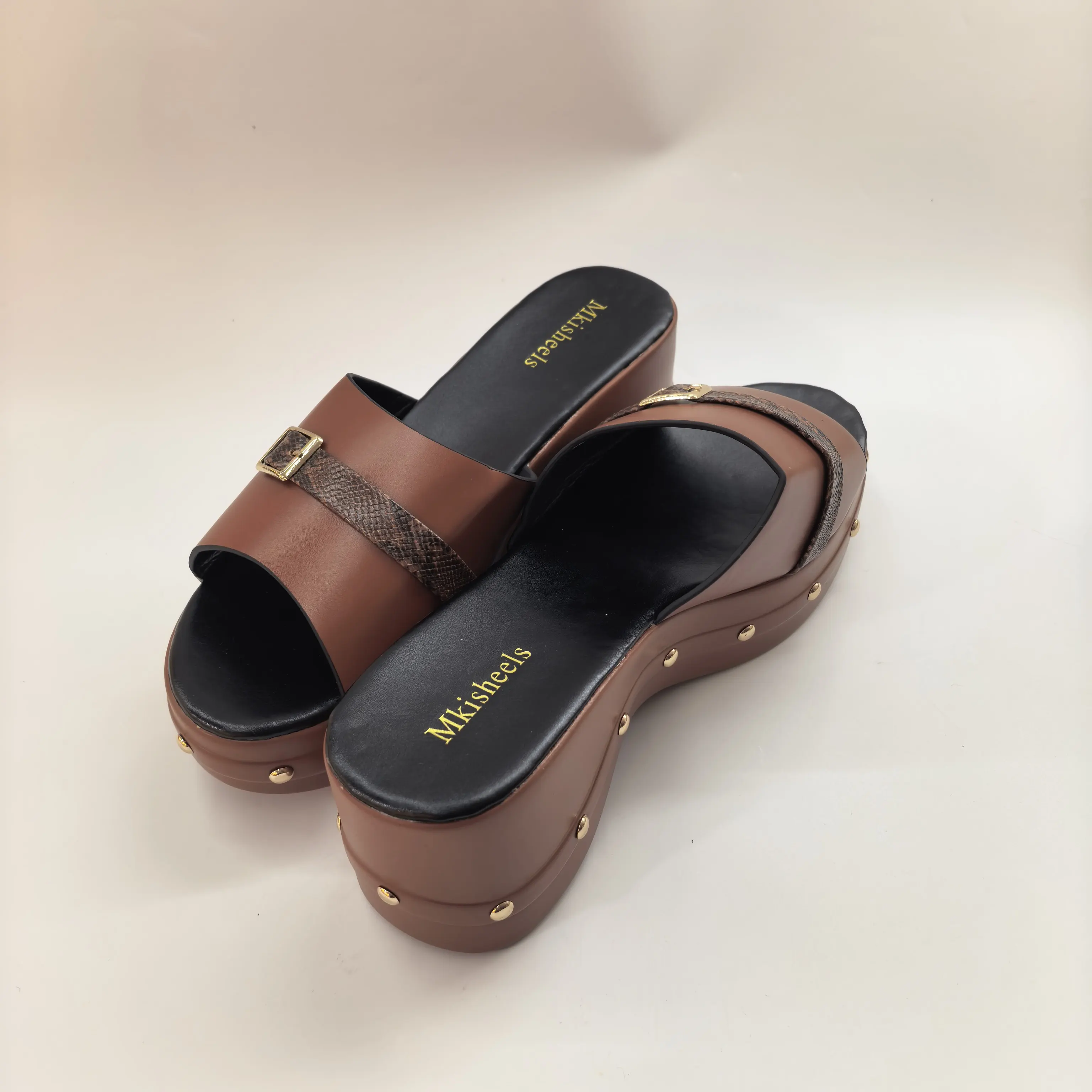 High Quality High Heels Summer New Fashion Slippers For Ladies Women Platform Sandals Party Slipper Comfortable Shoes F6-304-2