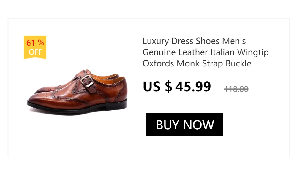 Men's Handmade Brown Monk Shoes Double Buckle Genuine Cow Leather Luxury Wedding Business Formal Basic Men's Footwear
