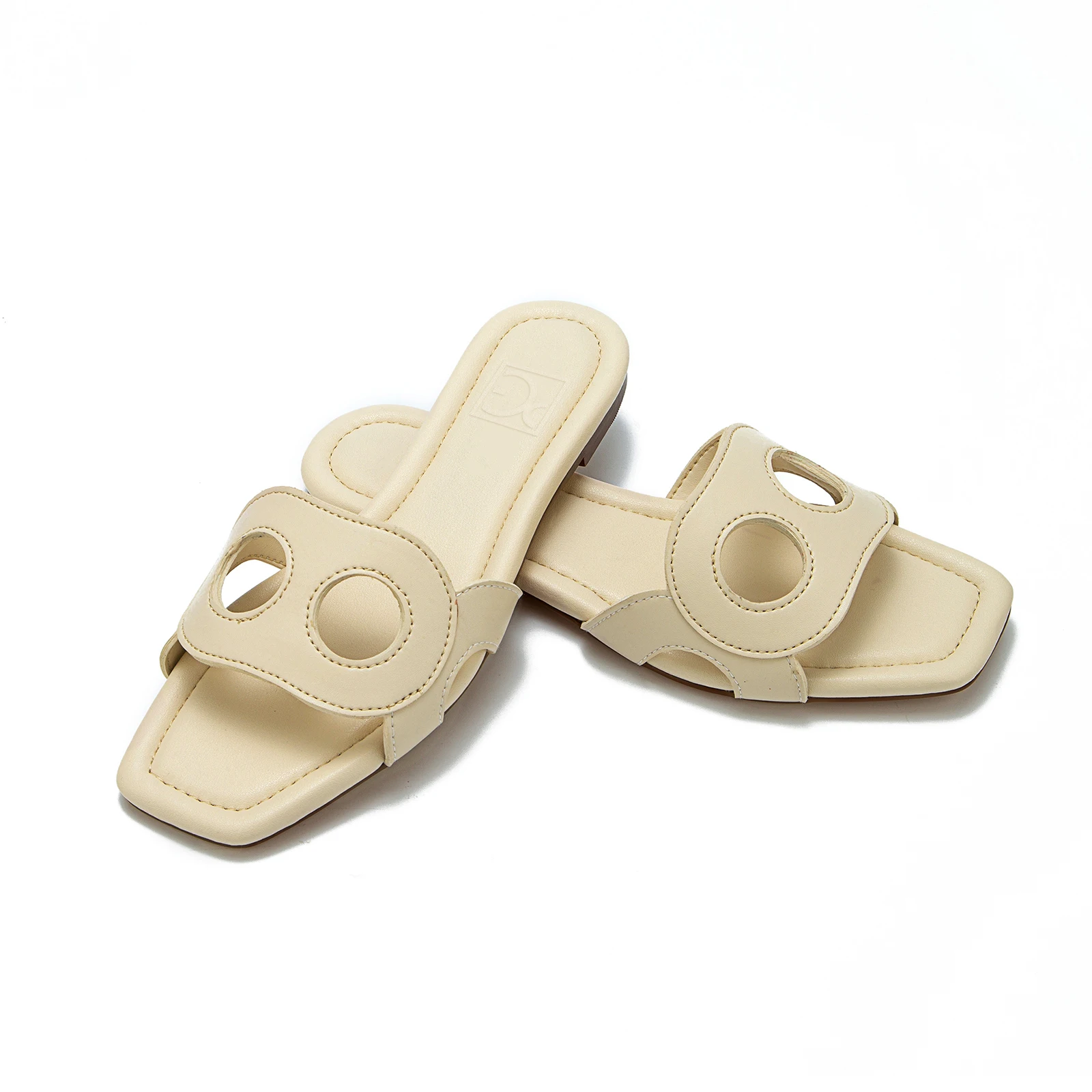PG PATSY GARIS Niche Brand Women's Slippers Fashion Design Multifunctional Outdoor Style Women's Flat Slippers Solid Color