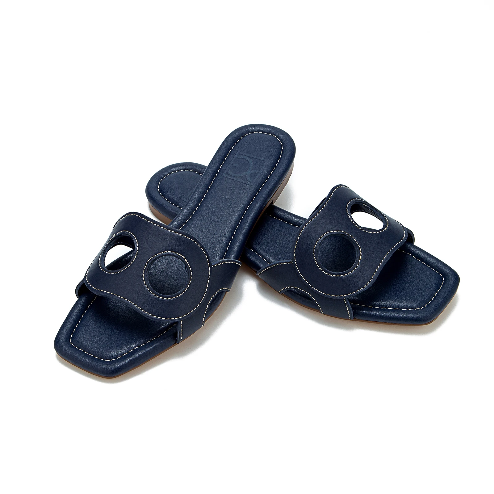 PG PATSY GARIS Niche Brand Women's Slippers Fashion Design Multifunctional Outdoor Style Women's Flat Slippers Solid Color