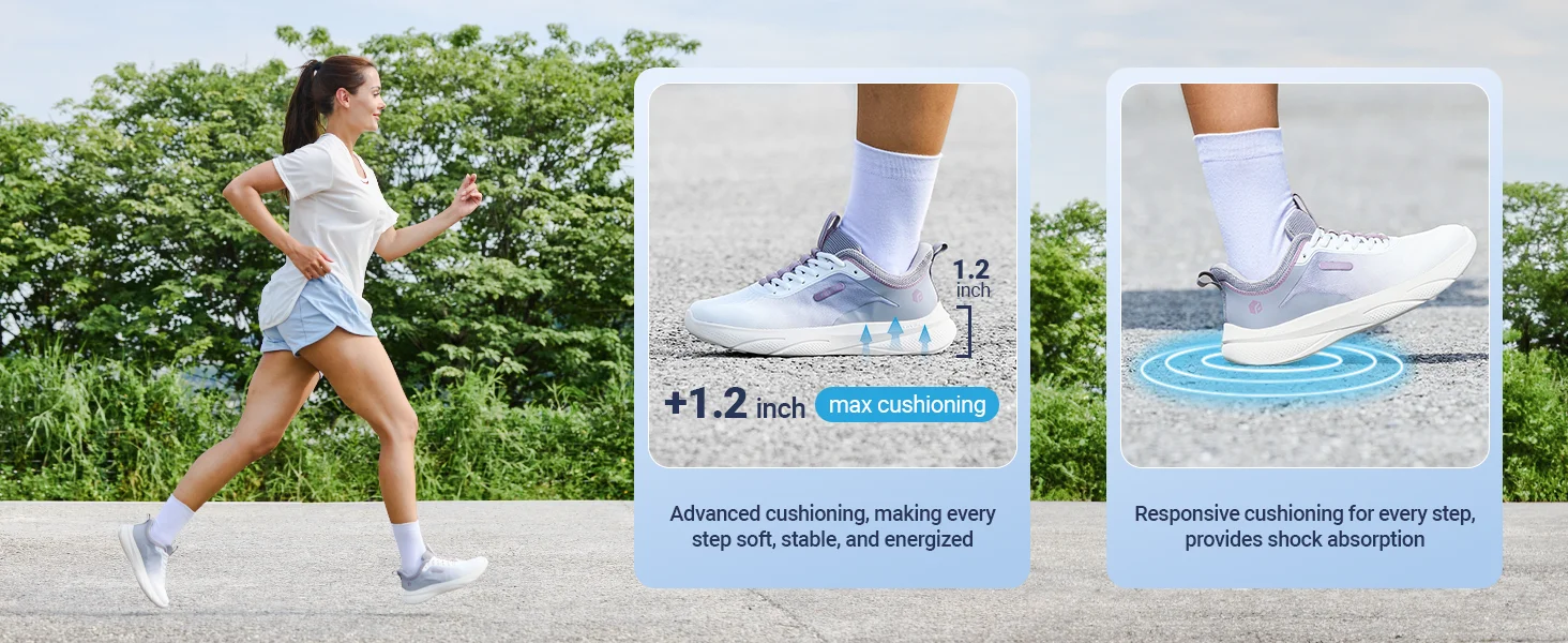 Fitville Women'S Walking Shoes Outdoor Marathon Running Shoe 2E Widened Lightweight Breathable Non-Slip For Swollen Feet Sneaker