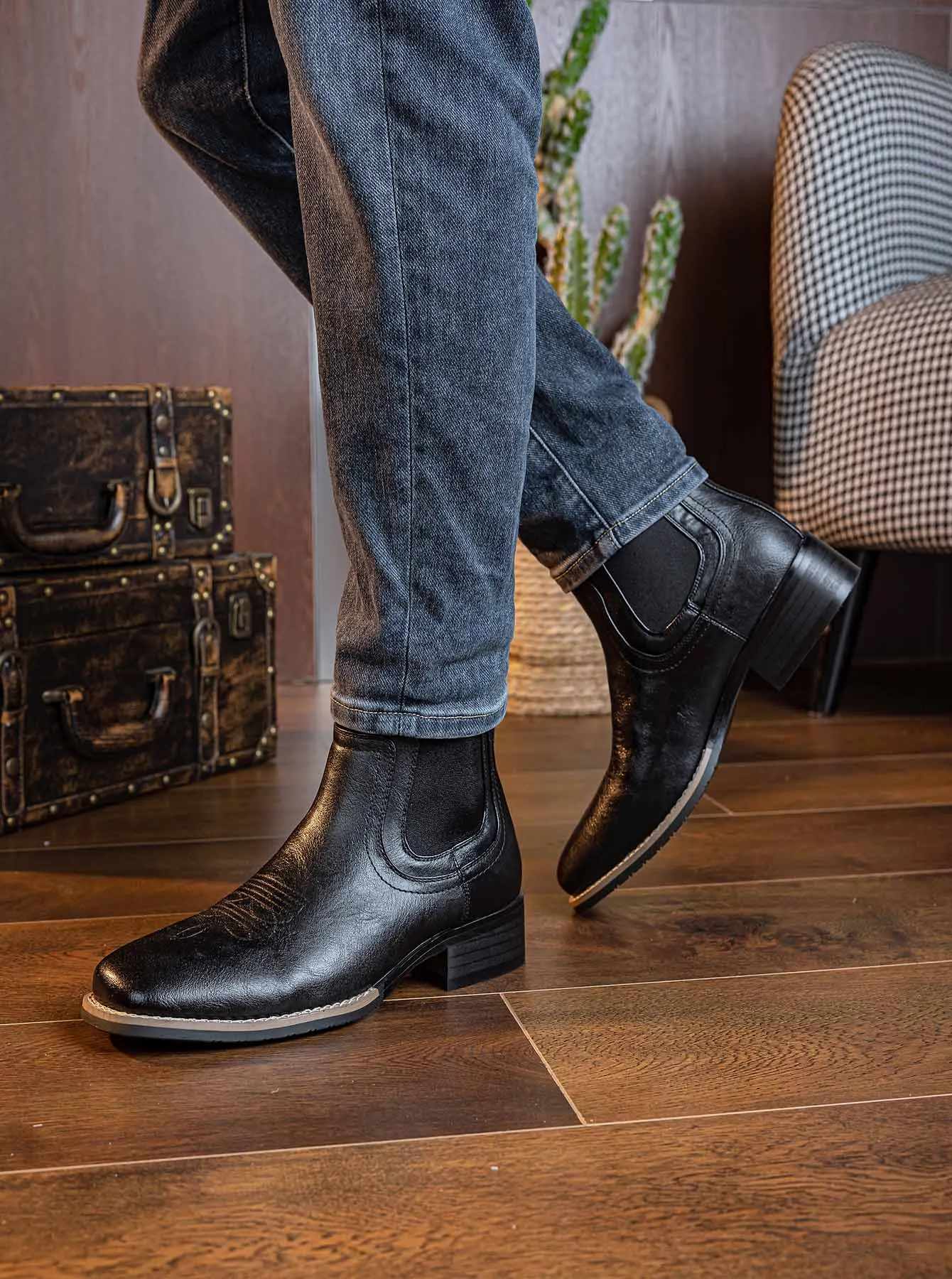 Men's Fashion Chelsea Boots in Three Colors, Comfortable and Versatile with Rubber Compound Outsole