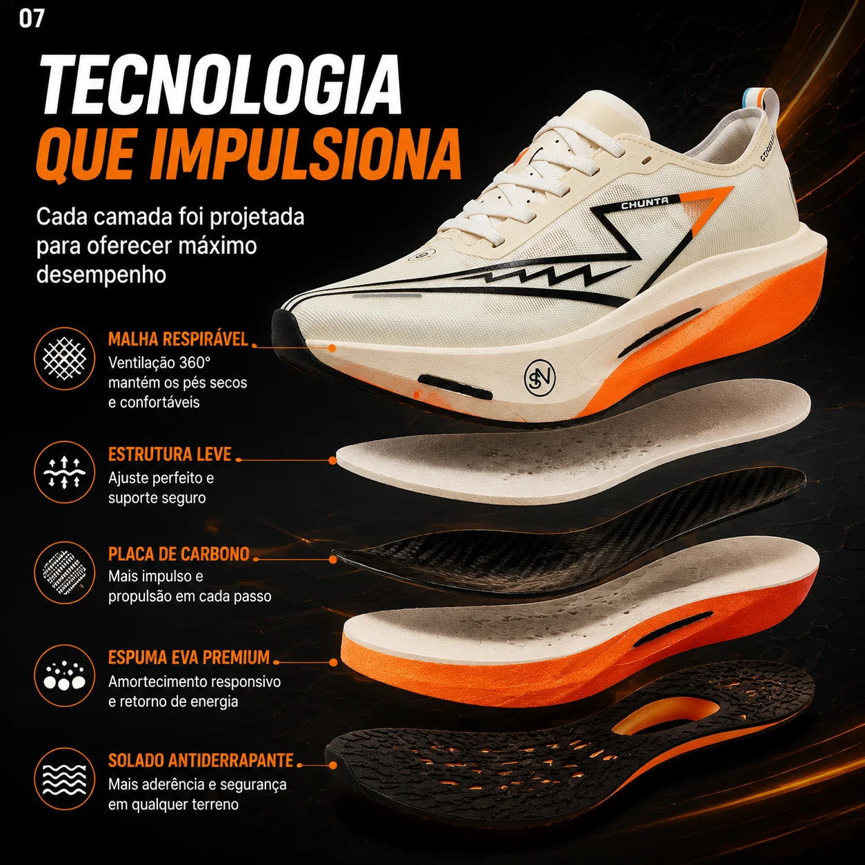 Running Shoes Men Carbon Board Marathon Speciality Sports Breathable Lightweight Women's Comfortable Athletic Chunta6.0 Sneakers