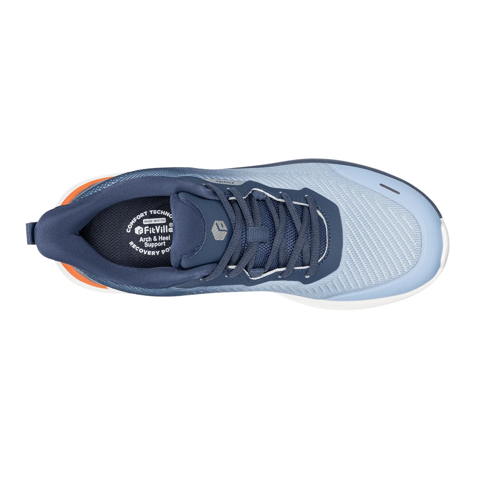 Fitville Wide Fit Walking Shoes Men'S Sports Sneakers Water-Repellent Casual Running Shoes For Men Foot Pain Relief Cushioning