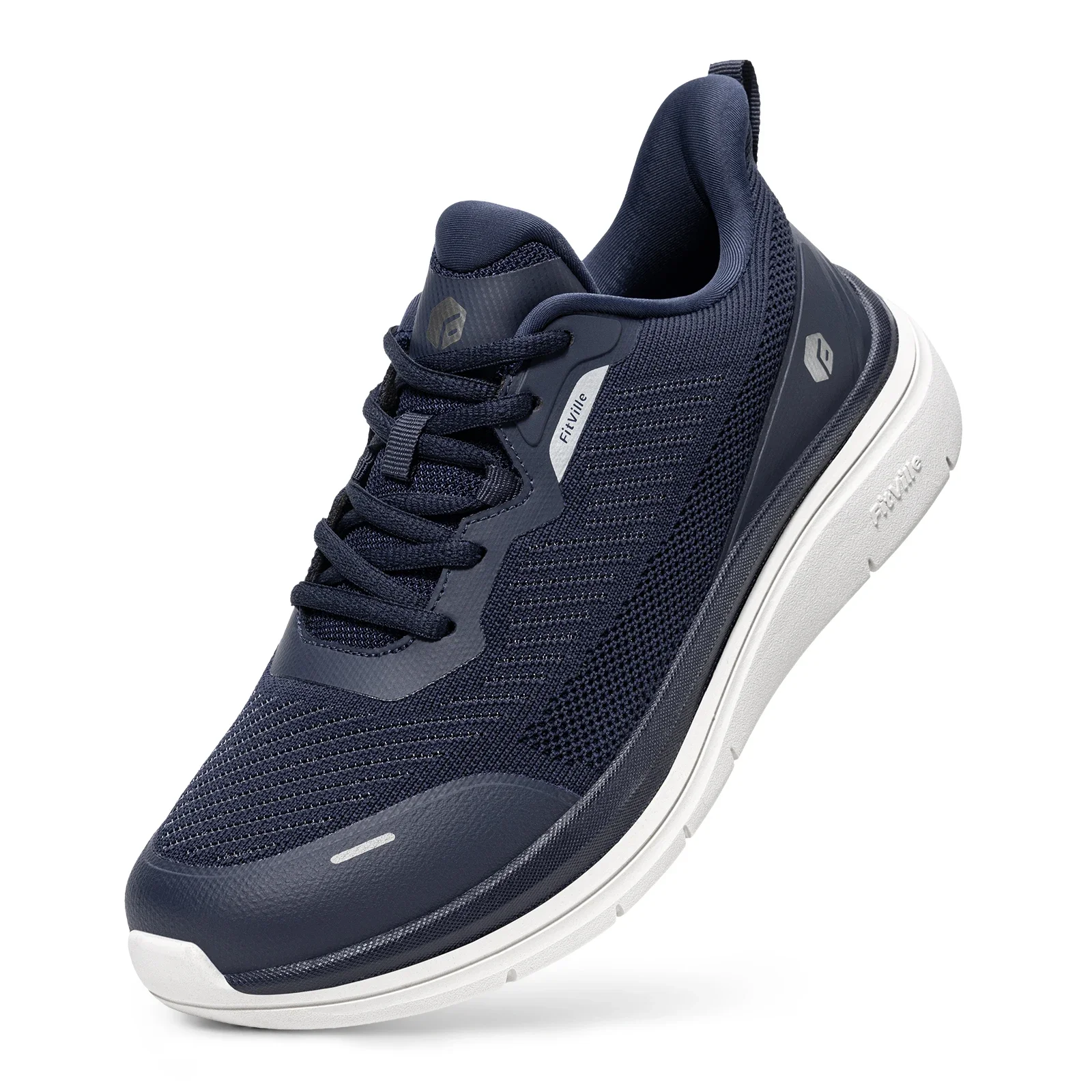 Fitville Wide Fit Walking Shoes Men'S Sports Sneakers Water-Repellent Casual Running Shoes For Men Foot Pain Relief Cushioning