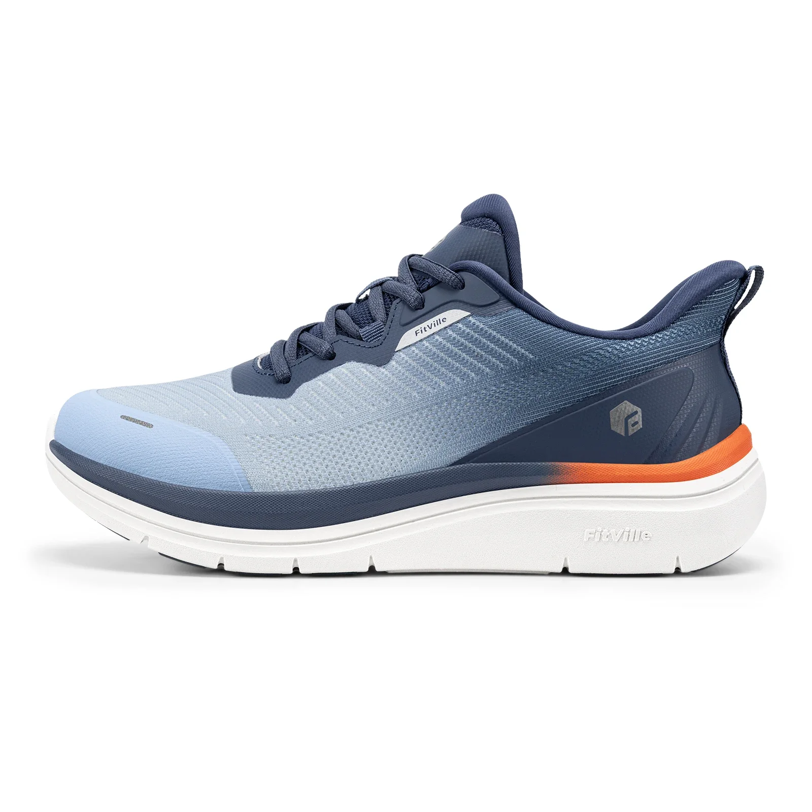 Fitville Wide Fit Walking Shoes Men'S Sports Sneakers Water-Repellent Casual Running Shoes For Men Foot Pain Relief Cushioning