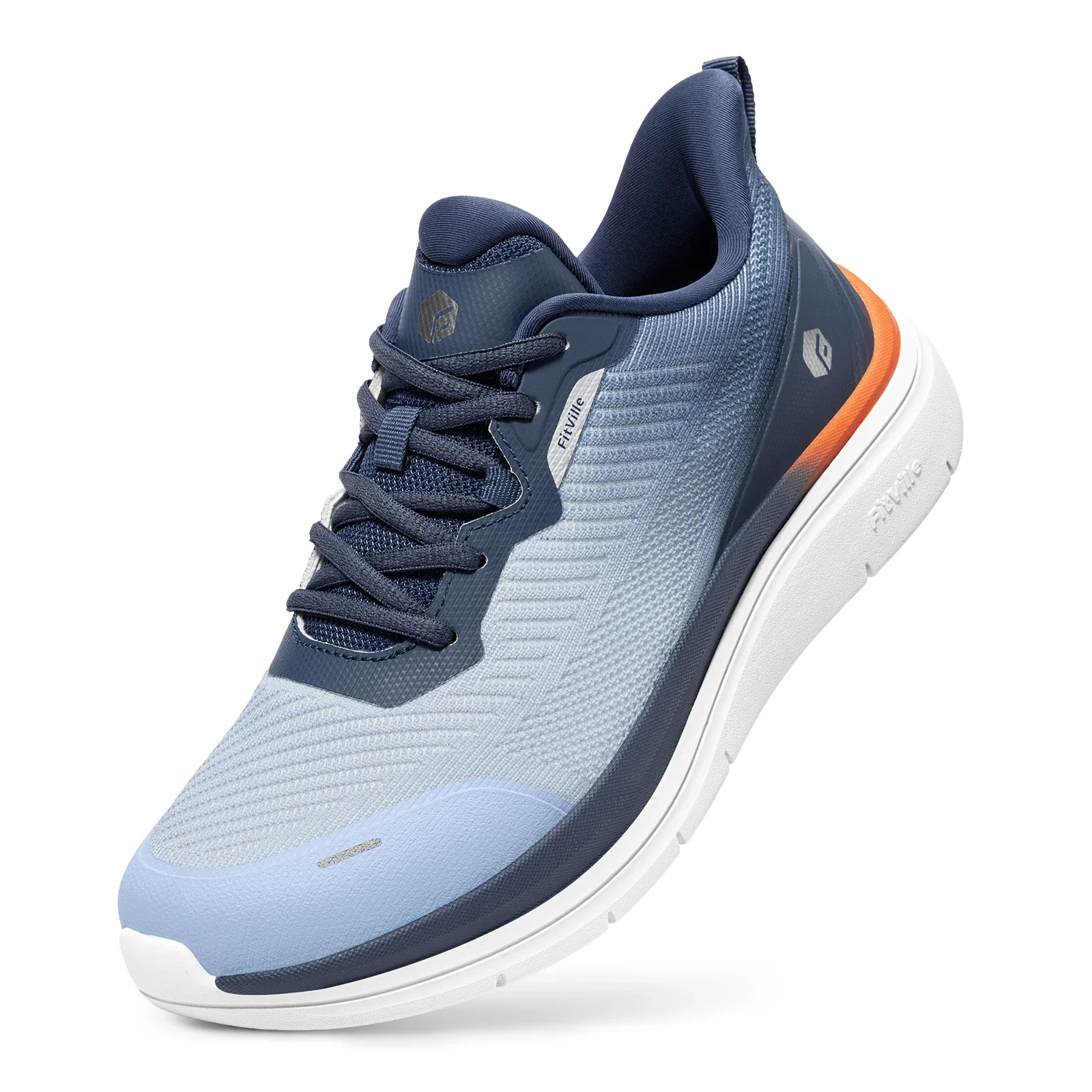 Fitville Wide Fit Walking Shoes Men'S Sports Sneakers Water-Repellent Casual Running Shoes For Men Foot Pain Relief Cushioning