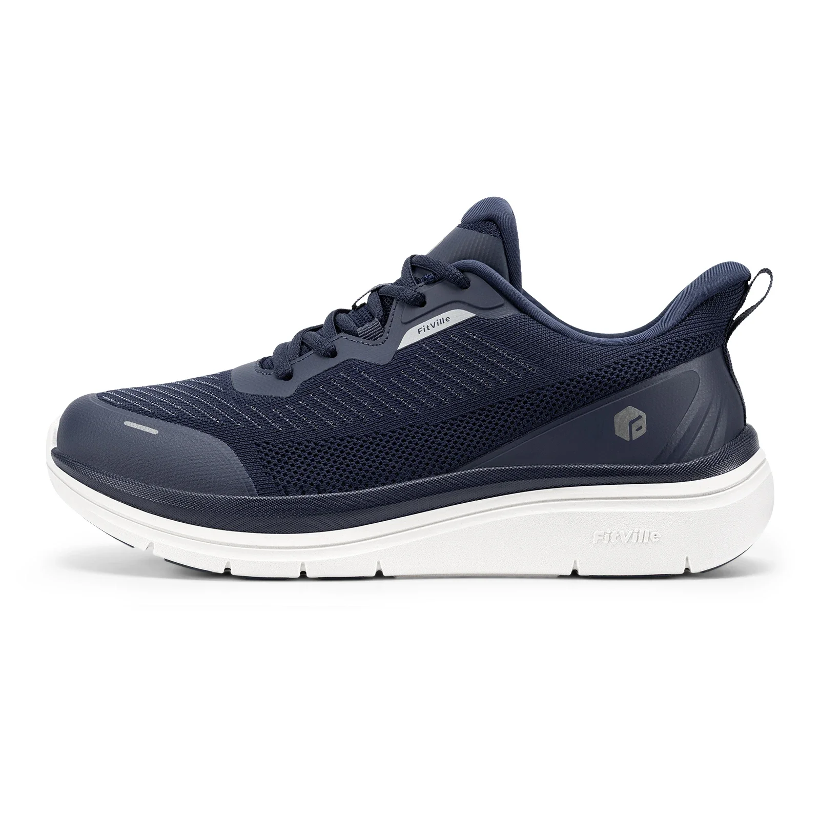 Fitville Wide Fit Walking Shoes Men'S Sports Sneakers Water-Repellent Casual Running Shoes For Men Foot Pain Relief Cushioning