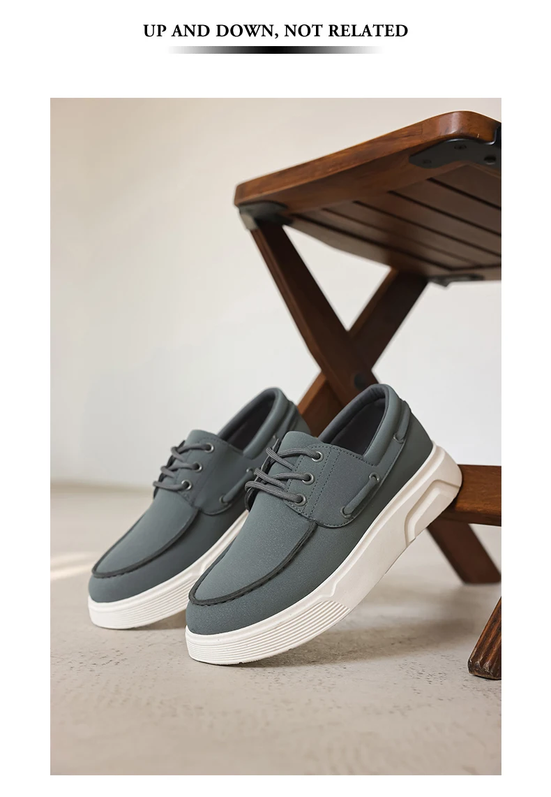 2026 New Men Slip on Loafers Shoes EU39-46 Big Size Light Platform Casual Walking Board Shoes