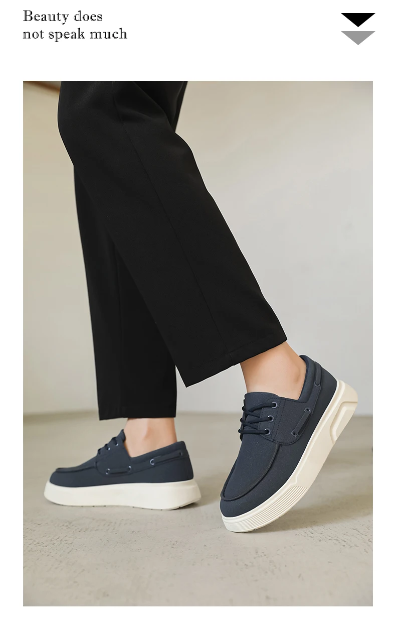 2026 New Men Slip on Loafers Shoes EU39-46 Big Size Light Platform Casual Walking Board Shoes