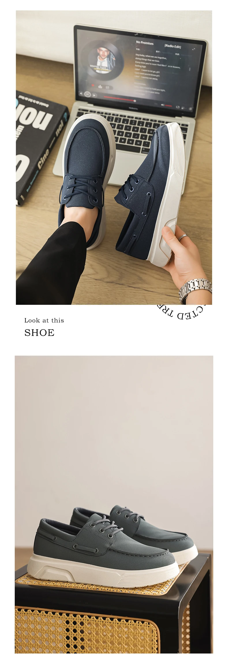 2026 New Men Slip on Loafers Shoes EU39-46 Big Size Light Platform Casual Walking Board Shoes