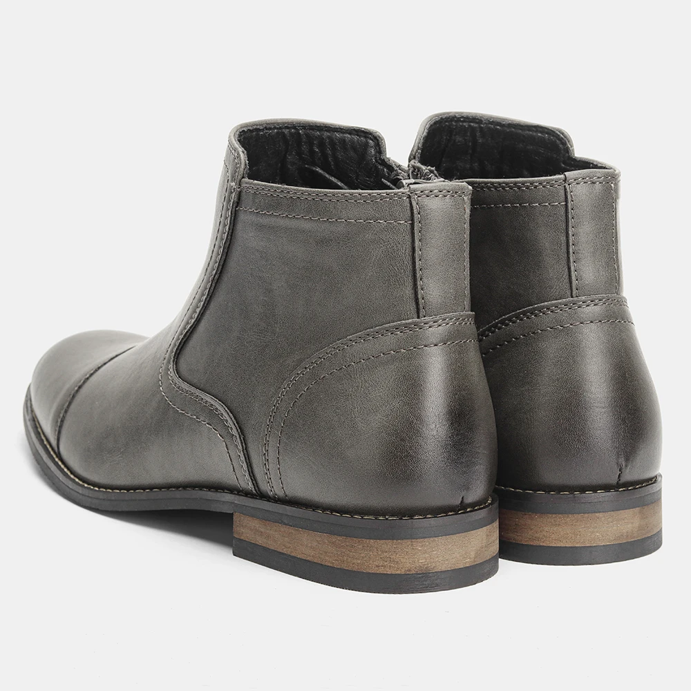 Men's Comfortable Ankle Leather Boots Men's Fashion Brand