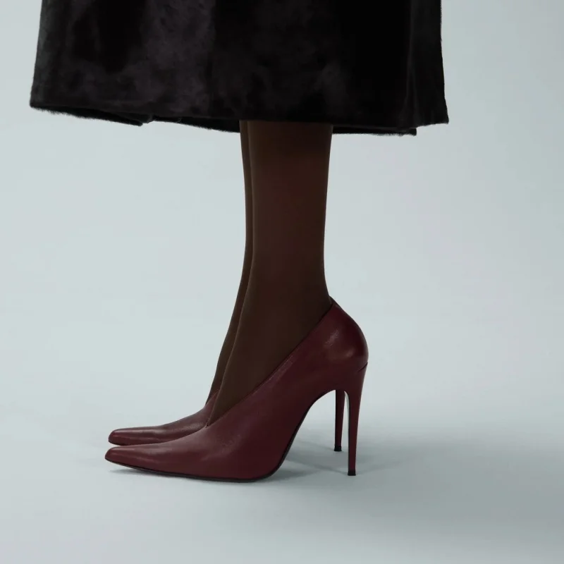 Spring/Summer New Pointed Stiletto Single Shoes European and American Fashion 34-45 Large Women's Fashion Women's Shoes
