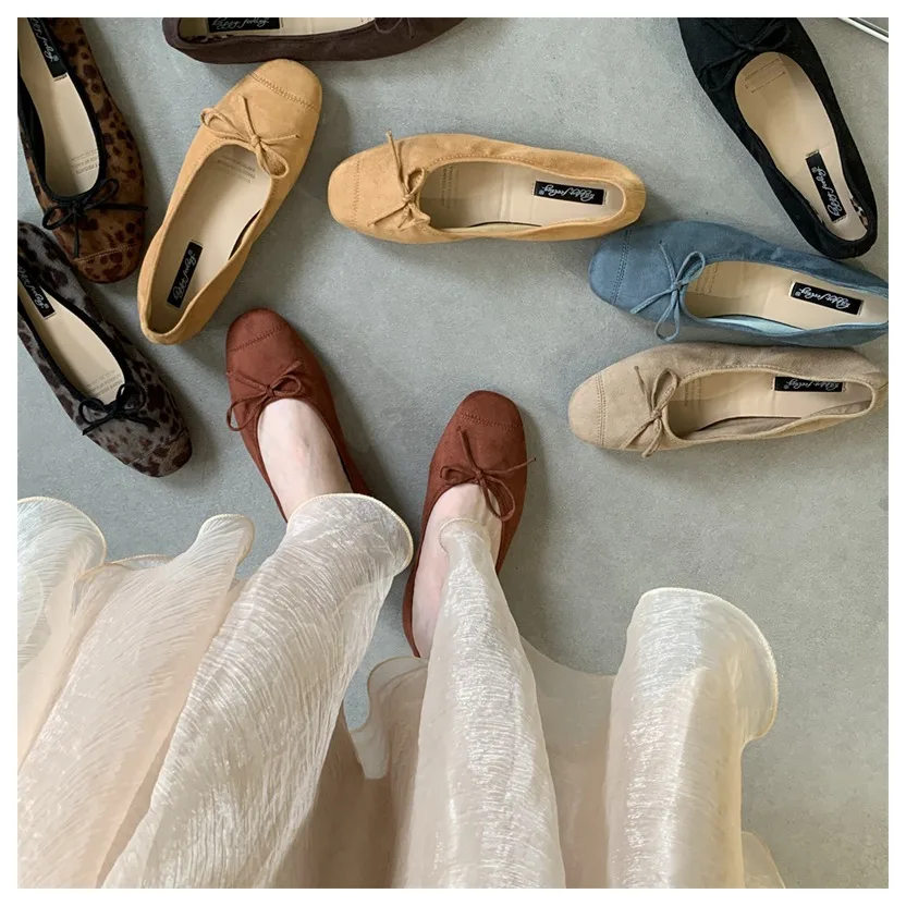 DONLEE QUEEN 2026 Summer Flats Ballet Shoes Women Slip On Loafers Round Toe Shallow Bowtie Ballerina Soft Moccasin zapatos mujer