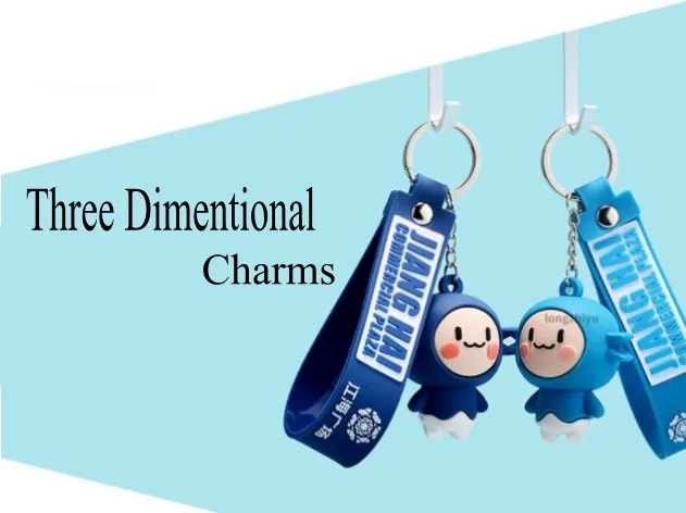 Wholesale Custom Made OEM ODM 2D 3D PVC Charms Shoe Charms Company Logo Keychain Brooches Bookmarks Straw Charms Magnets