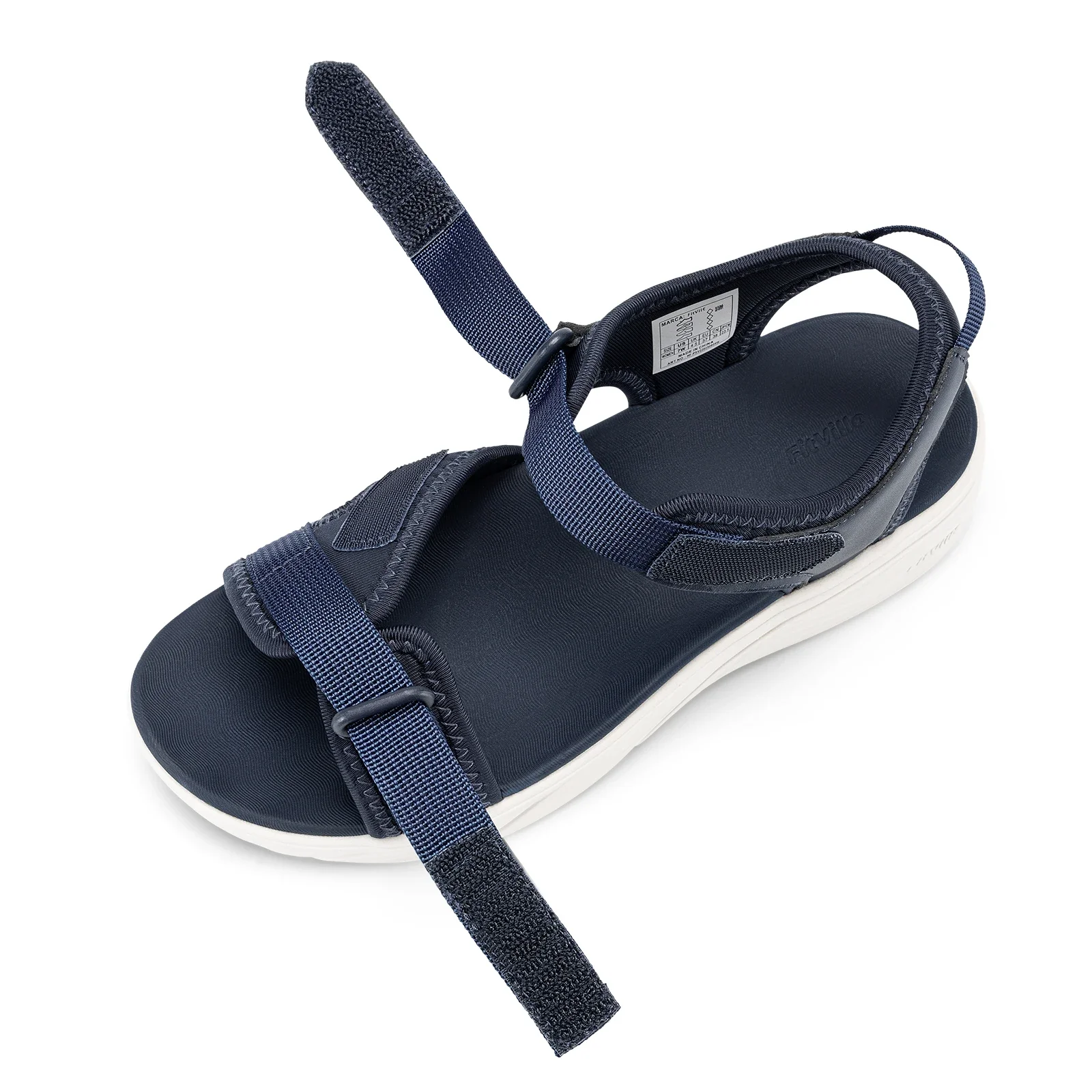 FitVille Wide Women'S Platform Sandals Summer Walking Sandals For Women With Adjustable Closures With Arch Support & Cushioning