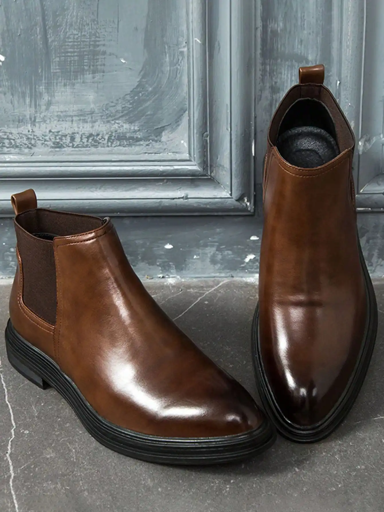 Men's Pointed-Toe Large Size Chelsea Boots
