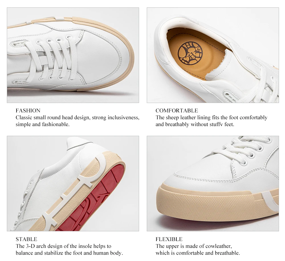 Balance Shoes Casual Board Shoes Ergonomically Designed Arch Adjustment Flat Shoes White Women's Shoes