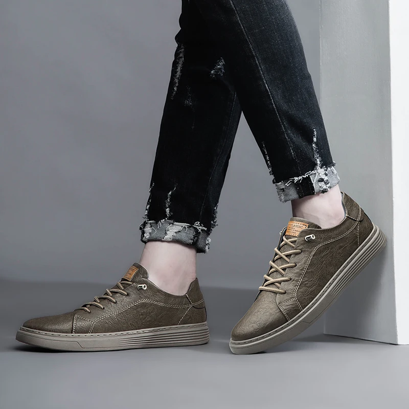 Italian Brand Black Genuine Leather Oxford Shoes UNISEX Casual Shoes Lace Up Flat Sneakers Luxury Shoes for Men Big Size: 36-47