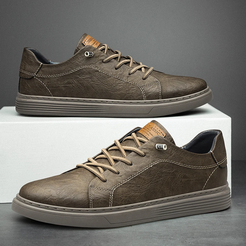Italian Brand Black Genuine Leather Oxford Shoes UNISEX Casual Shoes Lace Up Flat Sneakers Luxury Shoes for Men Big Size: 36-47