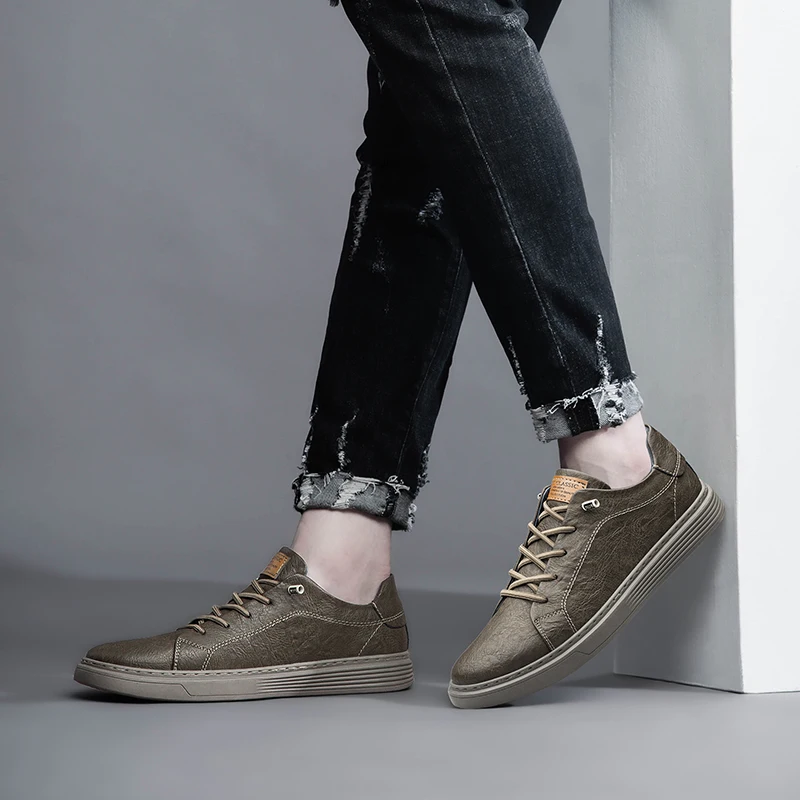 Italian Brand Black Genuine Leather Oxford Shoes UNISEX Casual Shoes Lace Up Flat Sneakers Luxury Shoes for Men Big Size: 36-47