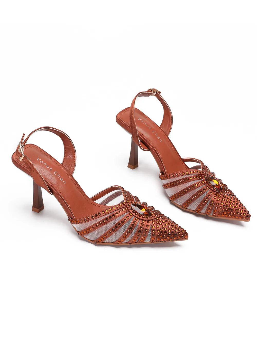 2026 Elegant Fruit Green Women's Heels and Rhinestone Handbag Set - Italian Design for Weddings and Parties