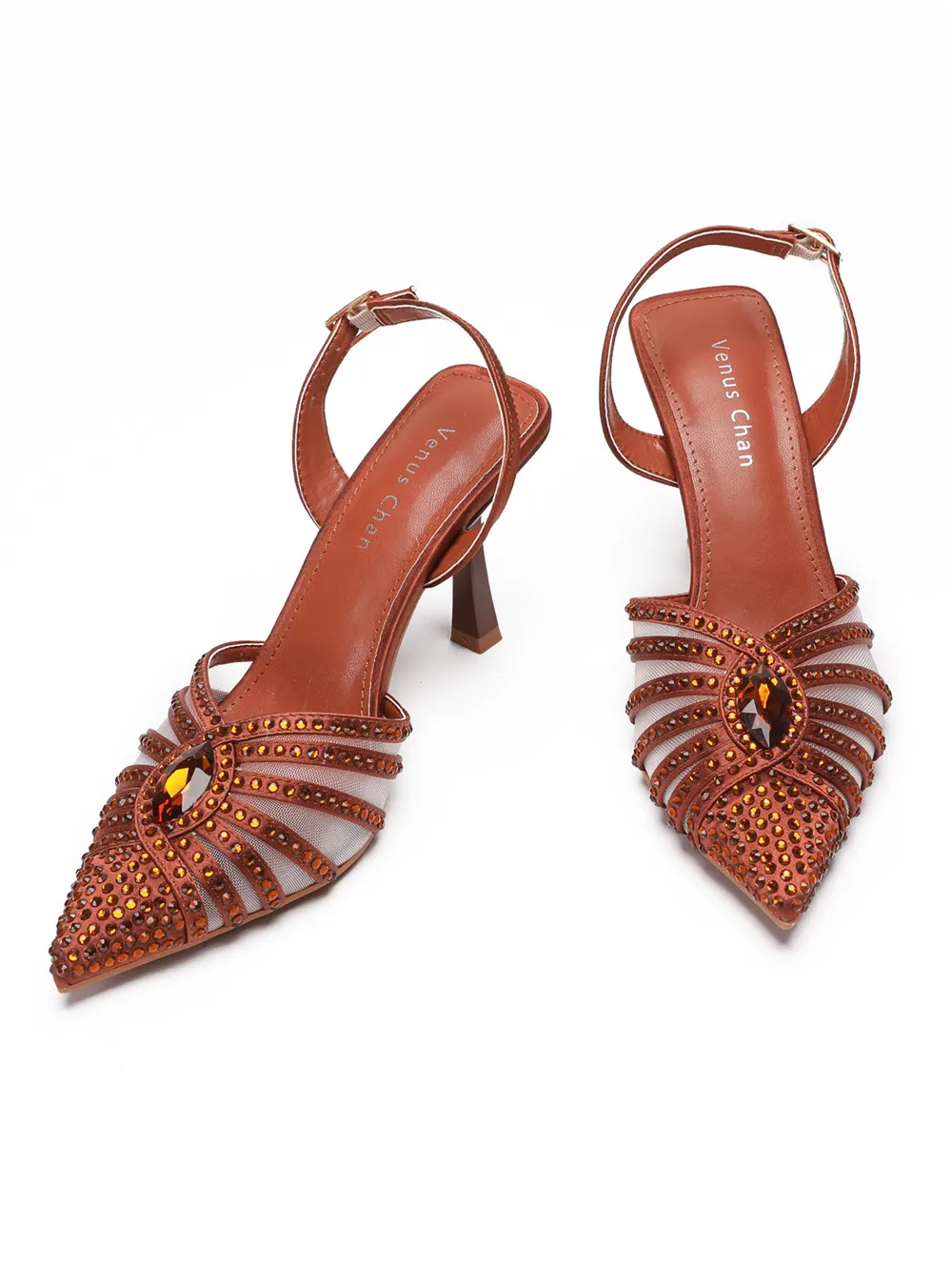 2026 Elegant Fruit Green Women's Heels and Rhinestone Handbag Set - Italian Design for Weddings and Parties