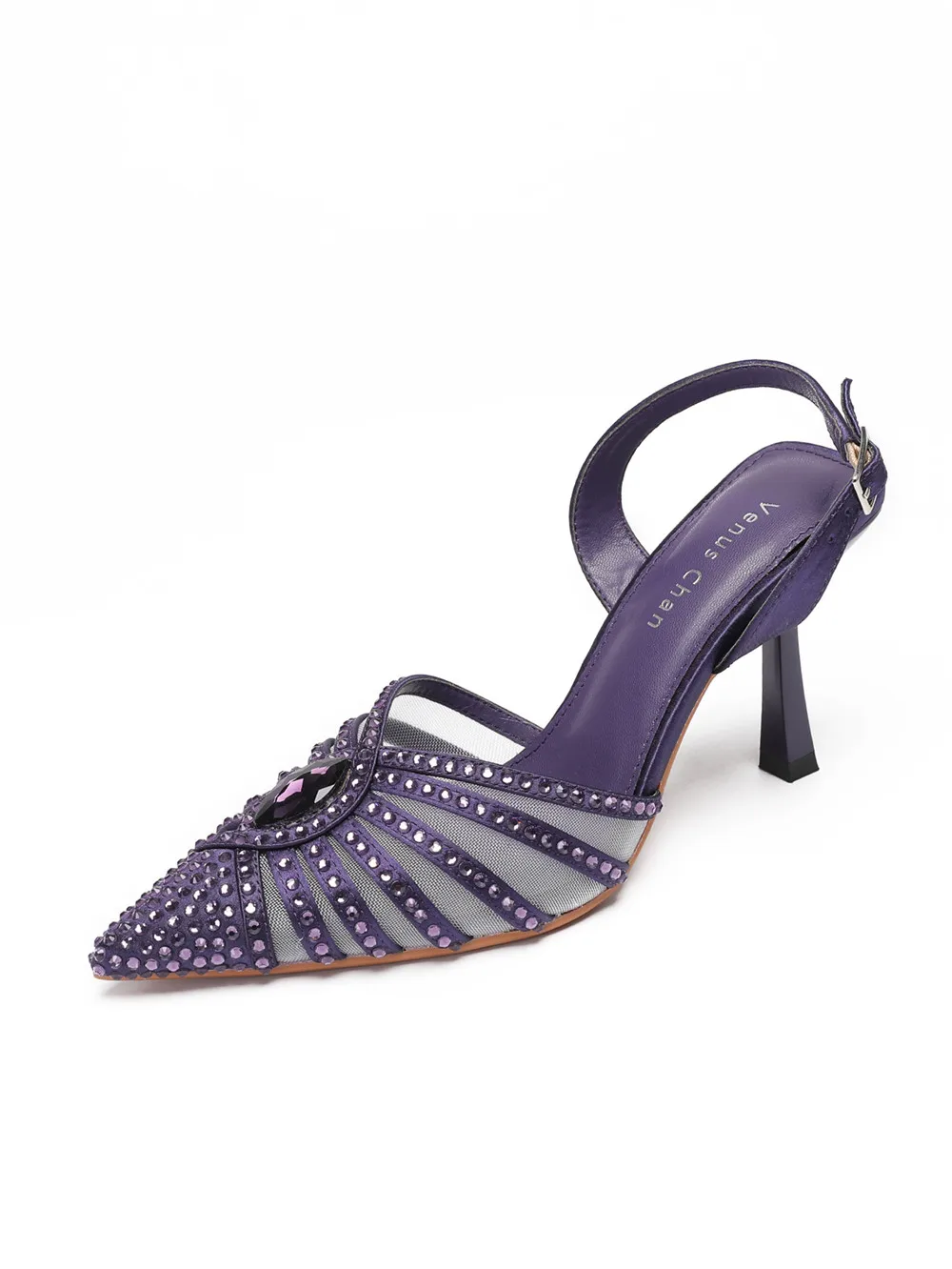 2026 Elegant Fruit Green Women's Heels and Rhinestone Handbag Set - Italian Design for Weddings and Parties