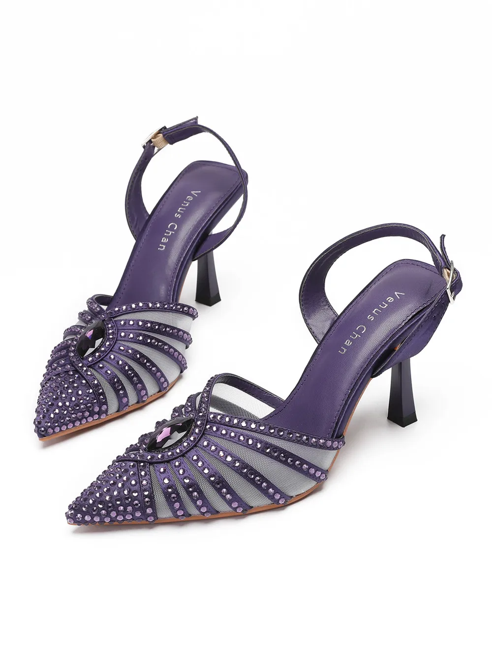 2026 Elegant Fruit Green Women's Heels and Rhinestone Handbag Set - Italian Design for Weddings and Parties