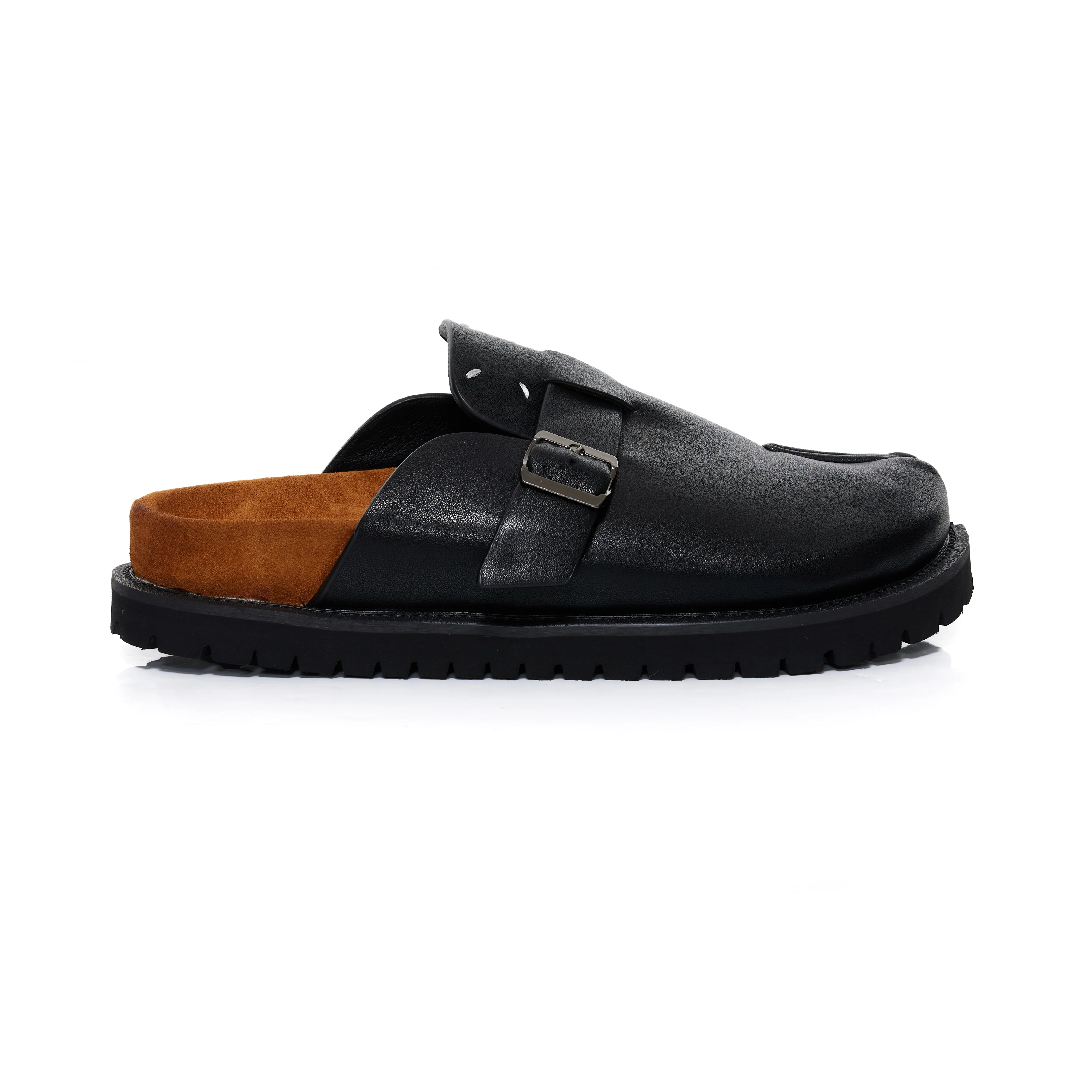 New Tabi shoes men's and women's leather slippers breathable split toe shoes thick soled Boken shoes with a sense of luxury