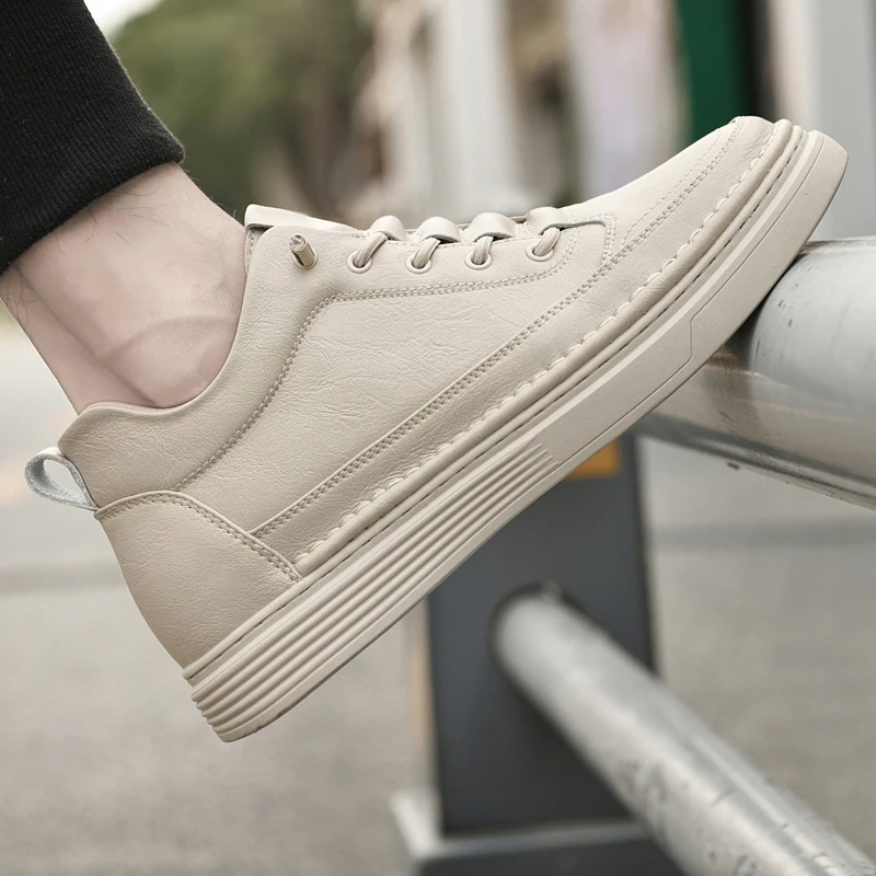Men Internal Height Increasing Oxford Shoes Casual Leather Shoes Fashion Internal Height Increasing Shoes Outdoor Male Sneakers