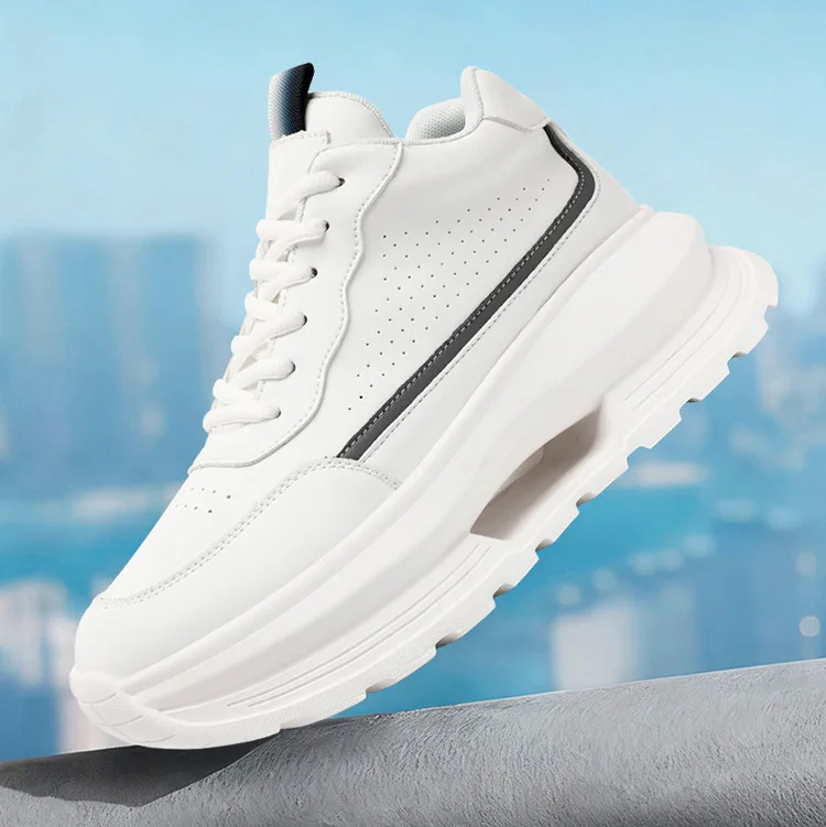 Luxury Elevator Shoes Men's Sneakers Height Increasing Invisible 6 8 10CM Heighten Sports Man Taller Lift White Thick Sole Shoes