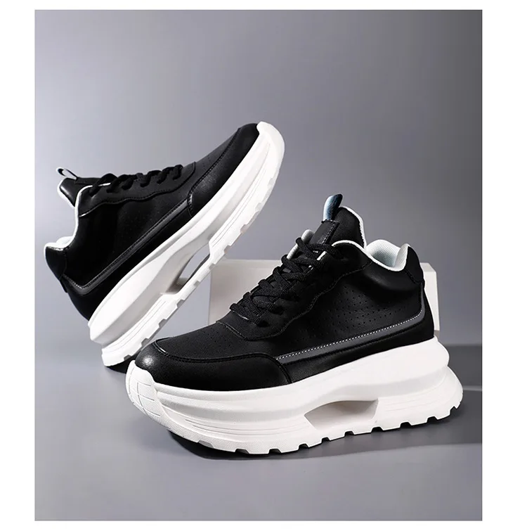 Luxury Elevator Shoes Men's Sneakers Height Increasing Invisible 6 8 10CM Heighten Sports Man Taller Lift White Thick Sole Shoes