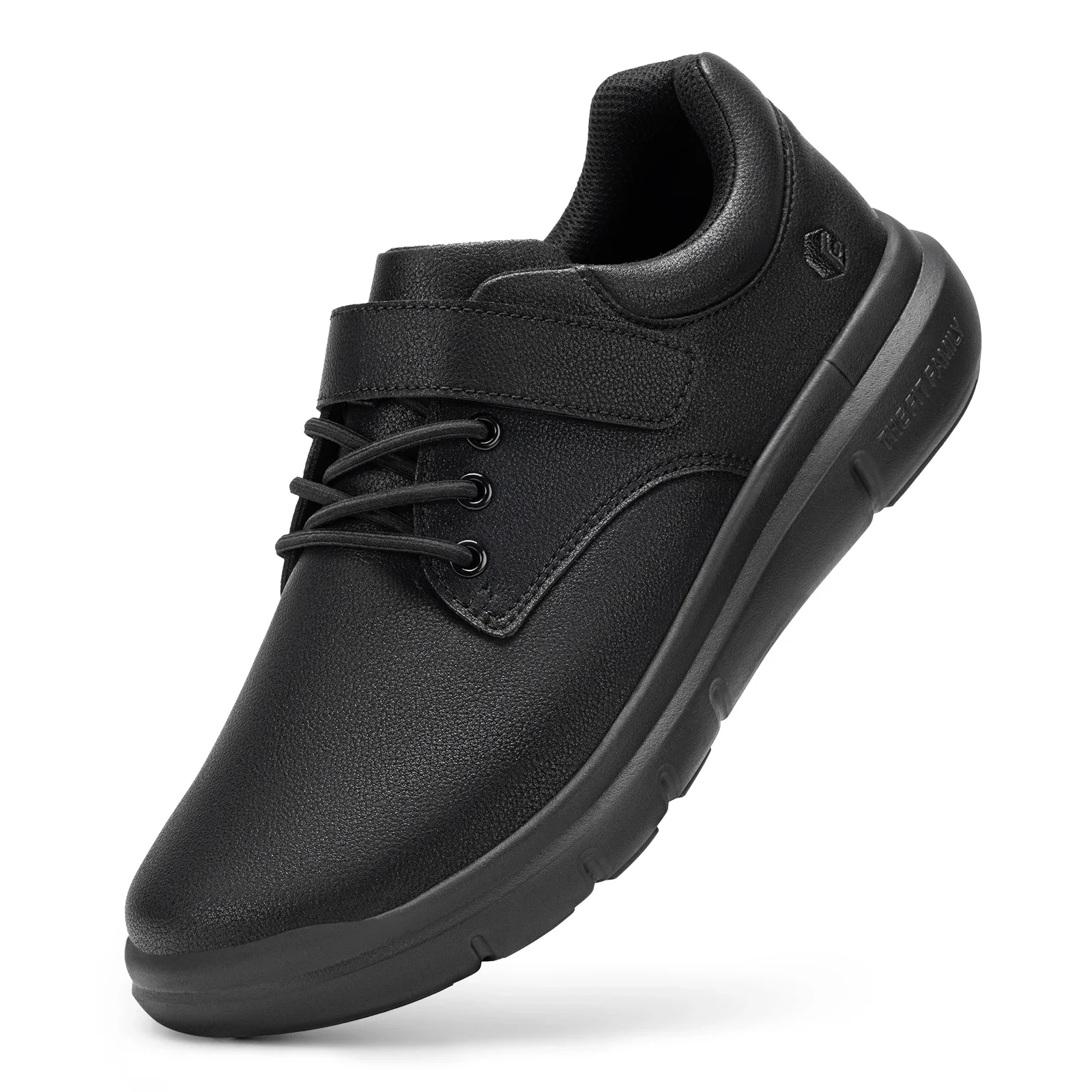 FitVille Men'S Diabetic Shoes Wide Width Leather Oxford Dress Walking Shoe Hook And Loop Orthopedic Sneakers For Swollen Foot