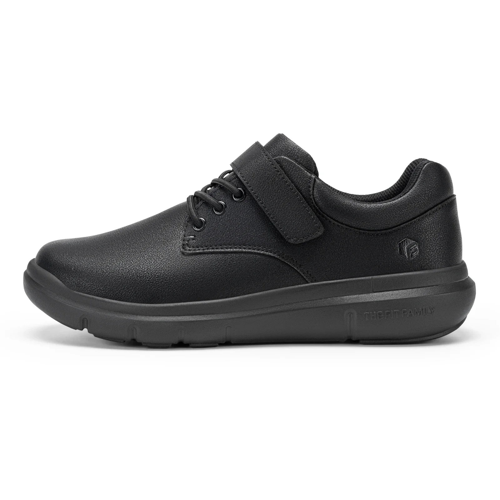 FitVille Men'S Diabetic Shoes Wide Width Leather Oxford Dress Walking Shoe Hook And Loop Orthopedic Sneakers For Swollen Foot