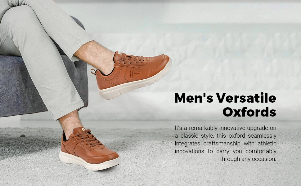FitVille Wide Width Men's Leather Oxford Dress Shoes, Comfortable All-Day Wear Business Formal Walking Shoes for Office Daily