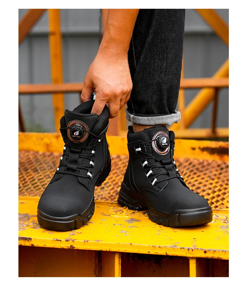 Men's Steel Toe Protective Safety Shoes, Puncture Resistant, Smash Resistant, And Slip Resistant Men's Safety Shoes, Comfortable Work Safety Shoes For Construction Sites