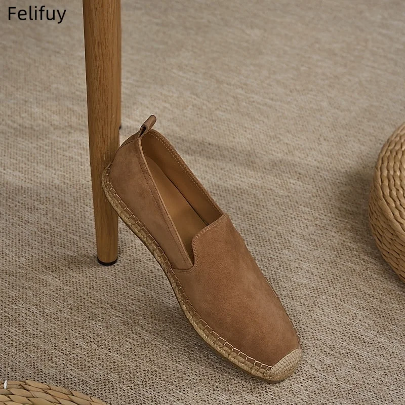 Fashion Men's Fisherman Espadrilles Casual Slip-on Flats Comfortable Breathable Shoes with Durable Sole for Daily Walking Shoes
