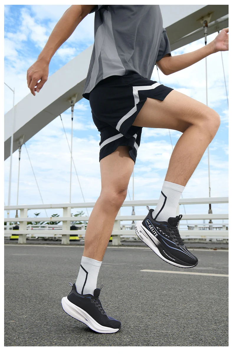 Men Running Shoes Carbon Plate Marathon Speciality Sports Breathable Lightweight Women's Comfortable Nonskid Leisure Sneakers