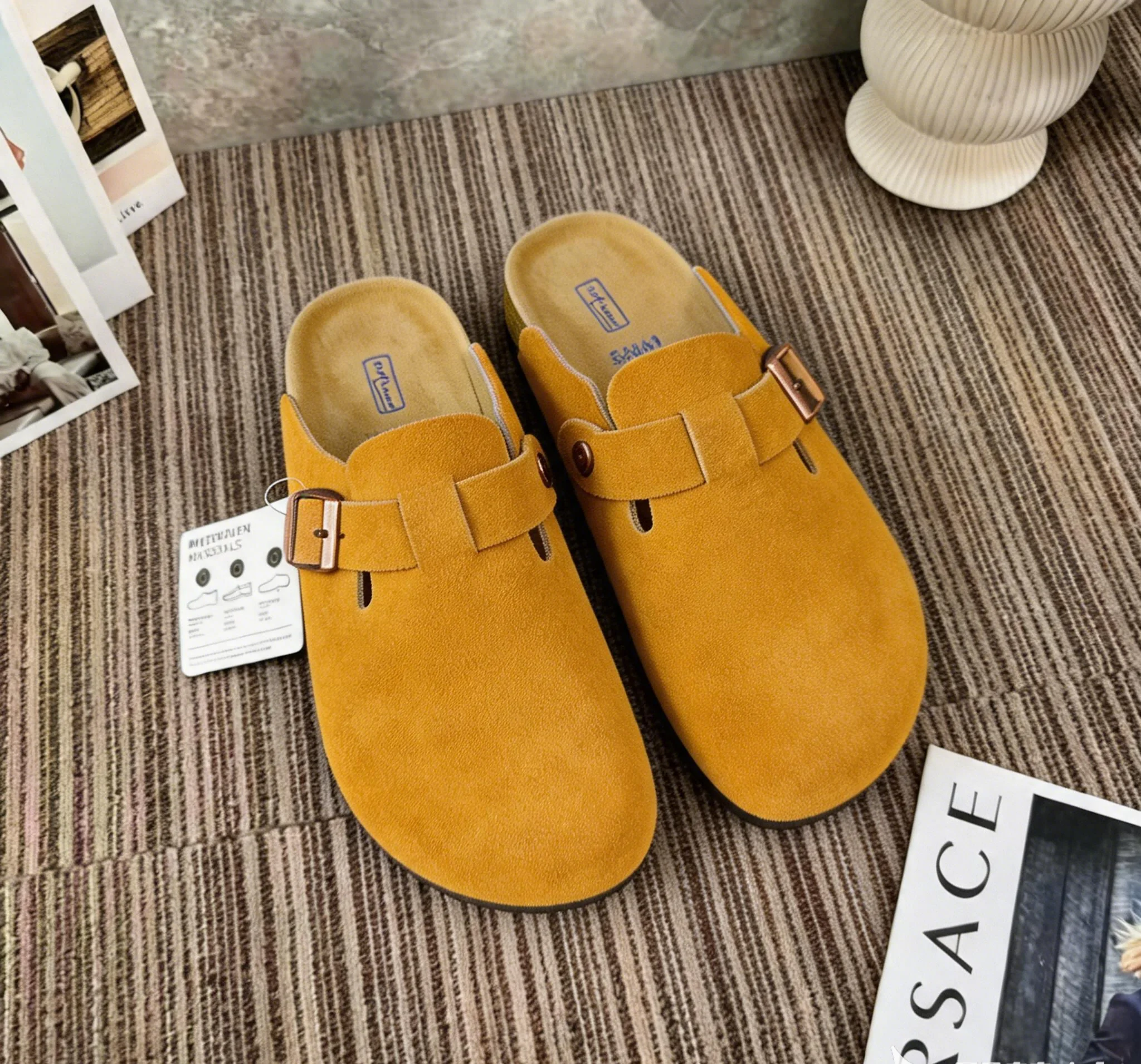 Summer New Arrival Retro Closed‑Toe Cork Platform Sandals Unisex, Non‑Slip Thick Sole Outdoor Streetwear Beach Casual Slides