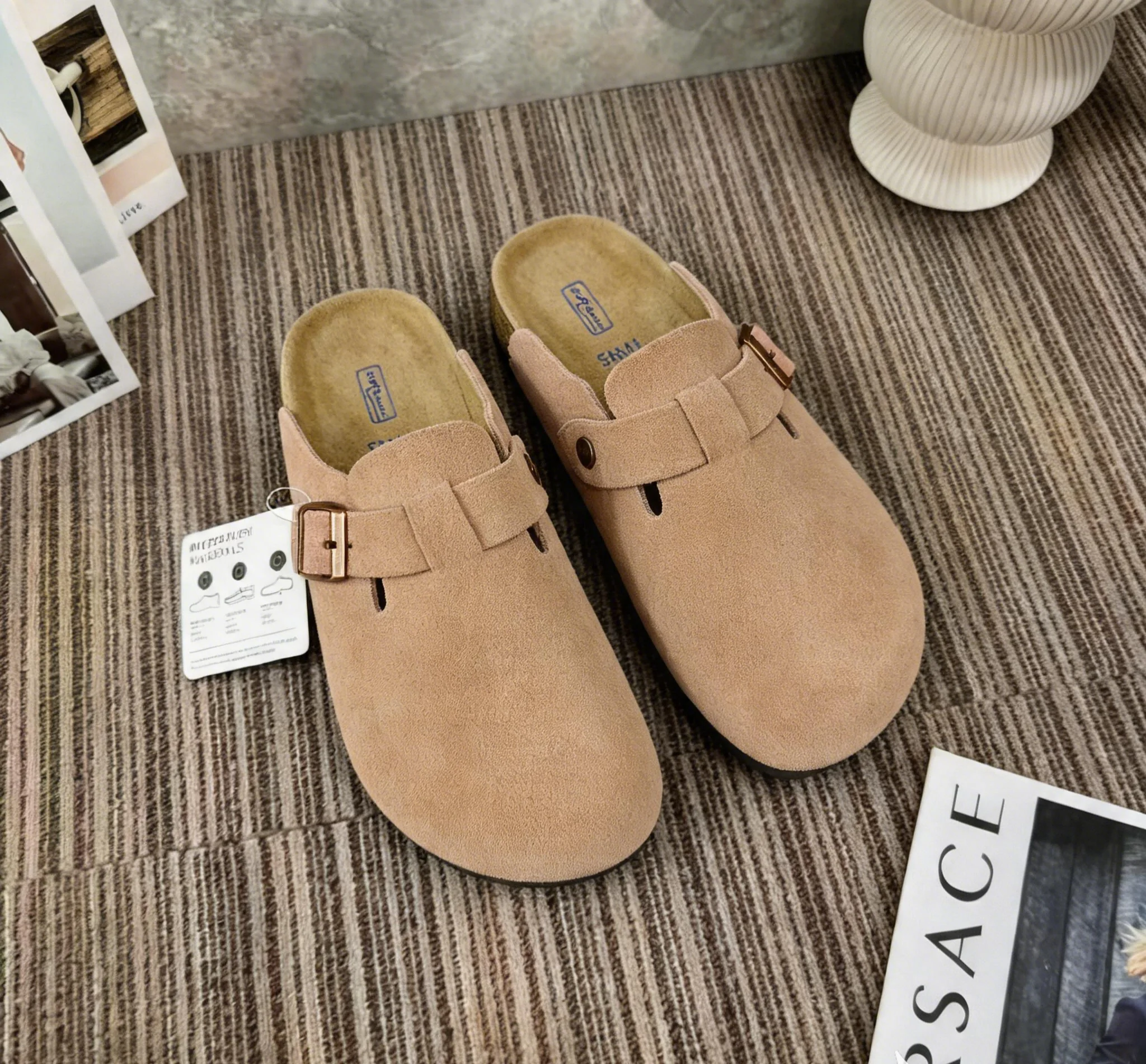 Summer New Arrival Retro Closed‑Toe Cork Platform Sandals Unisex, Non‑Slip Thick Sole Outdoor Streetwear Beach Casual Slides