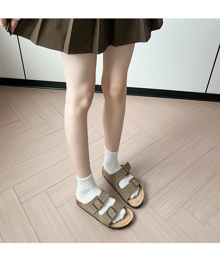 Summer New Arrival Retro Closed‑Toe Cork Platform Sandals Unisex, Non‑Slip Thick Sole Outdoor Streetwear Beach Casual Slides