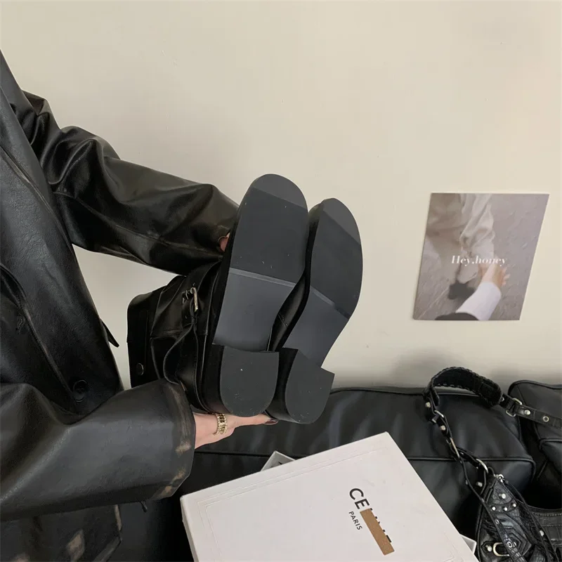 Designer Western Cowboy Women's Short Boots Thick Heel Buckle Ankle Boots for Women Black Knight Boots Botas Feminina сапоги