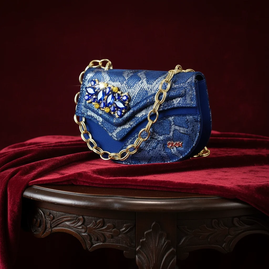 Italian Design Elegant Women's Heel Bigger Size Shoes & Rhinestone Butterfly Bag – Perfect for Weddings & Bridal Accessories