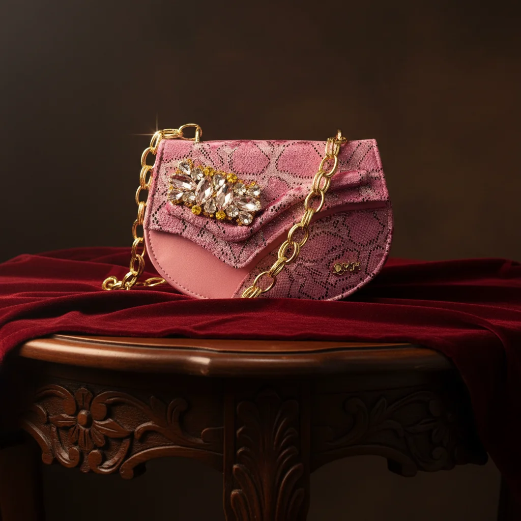 Italian Design Elegant Women's Heel Bigger Size Shoes & Rhinestone Butterfly Bag – Perfect for Weddings & Bridal Accessories
