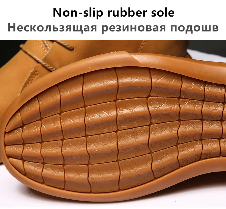 Brand New Winter Men Snow Boots Genuine Leather Warm Plush Men Boots Fashion Lace-up Ankle Boots Autumn Outdoor Men Shoes 38-47