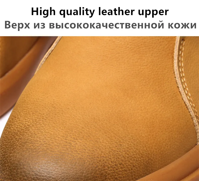 Brand New Winter Men Snow Boots Genuine Leather Warm Plush Men Boots Fashion Lace-up Ankle Boots Autumn Outdoor Men Shoes 38-47