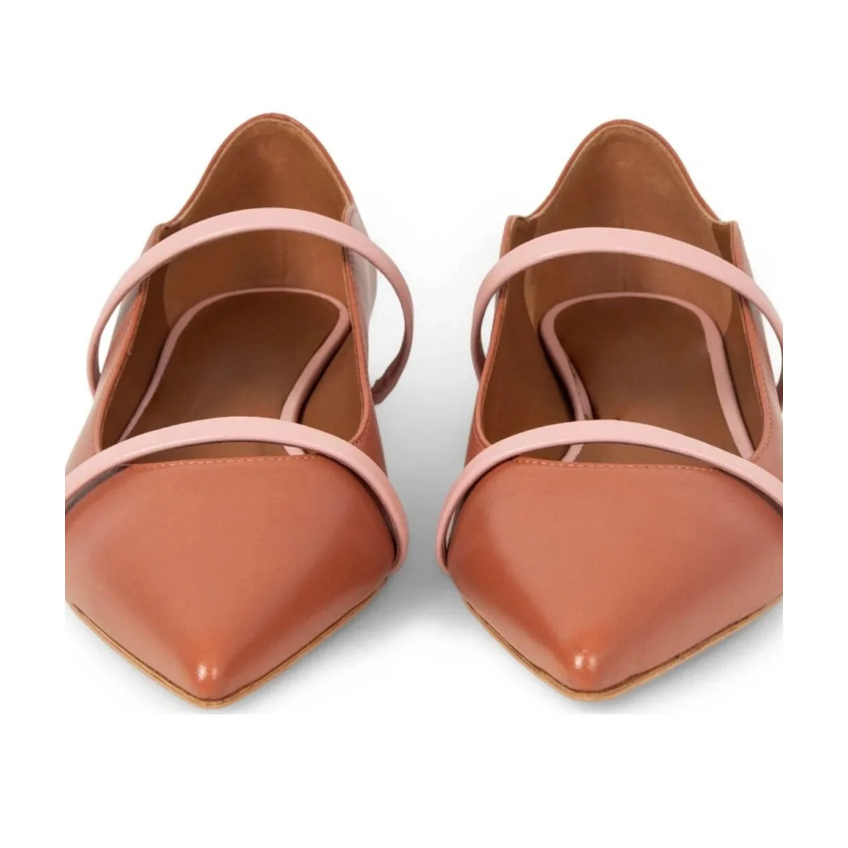 Arden Furtado Spring Mixed Colors Mary Jane Flats Pointed Toe Shallow One-word Band Single Shoe Extra Large Size Commuter Shoes